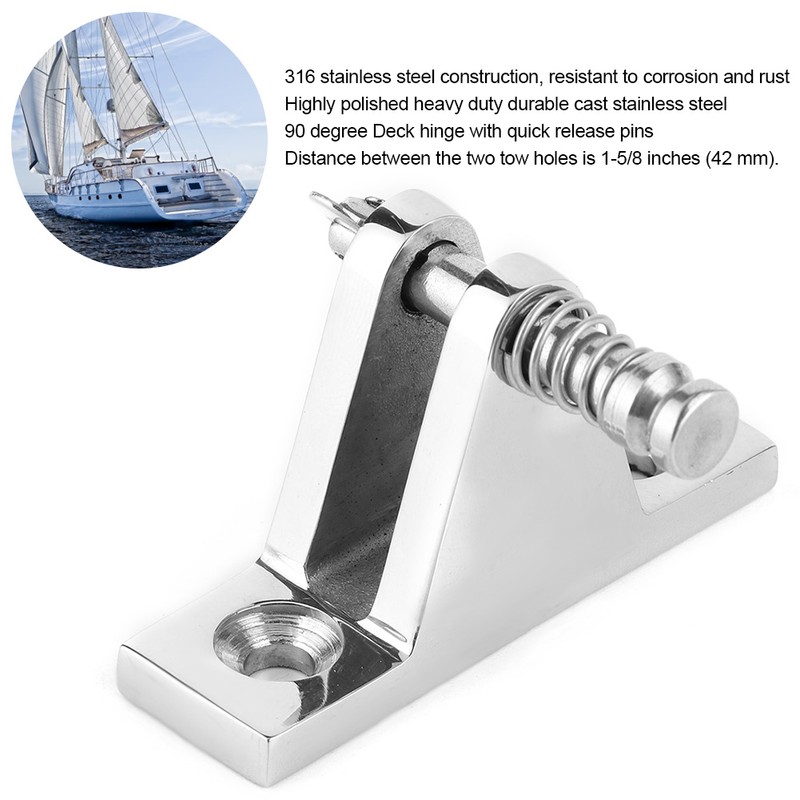 90 Degree Boat Hinge Steel Bimini Top Deck Hinge with