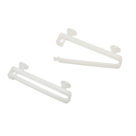 GARDINIA 10 x White Plastic Loop Gliders for Curtain Rails and Curtain Rods with Channel Width 10 mm