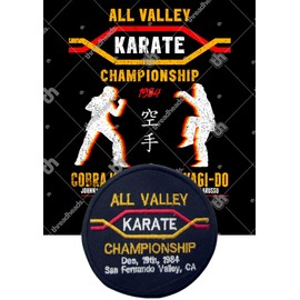 All Valley Karate Championships Cobra Karate Kid Cloth Badge Patch 3.5inch Badge