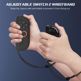 FUNDIARY Wrist Strap for Switch 2 Joycon with Adjustable Tightness Design, 4 Pack Lanyard Replacement Parts Accessories Controller Attachment for Switch 2 Joycon Remote Comfort Controller Strap(Black)