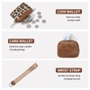 Dual Pouch Wristlet Wallets for Women Leather Portable Coin Purse