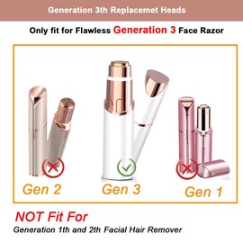 GOMINYUF Generation 3nd Replacement Head for Finish Touch Flawless Gen 3 Facial Hair Remover-New Version- 4 Pack Replacement Heads for Flawless Replacement Heads Gen 3