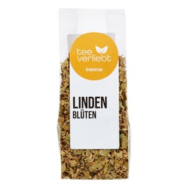 teeverliebt - Lindenblüten-Tee lose 50 g I natürlicher Tee aus den Blüten der Linde I geschätzt für seine wohltuende & wärmende Wirkung I Kräutertee koffeinfrei I Lindenblüten geschnitten 50g