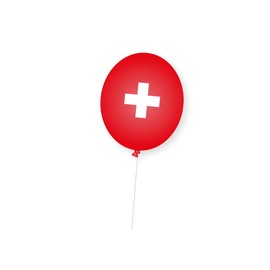 DH-Konzept Pack of 8 Balloons * Switzerland * as Decoration for Theme Party, Country Party and Birthday // Balloons Party Set