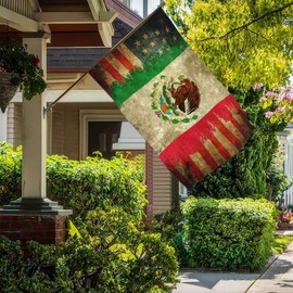 NASIAN Mexico Flag Mexican American Flags for Outside 3x5 Double Sided Mexico Usa Friendship Flag Patriotic House Yard Decoration Banner