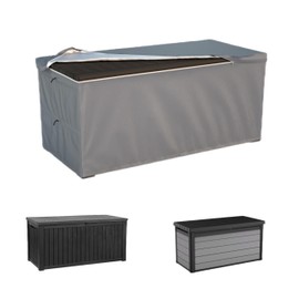 DORAHUA Deck Box Cover - Outdoor Storage Box Cover 150 Gallon, Heavy Duty 600D Oxford Cloth Water And Dust Resistant, Size 63 x 30 x 28 Inches Fits Most Patio Box.