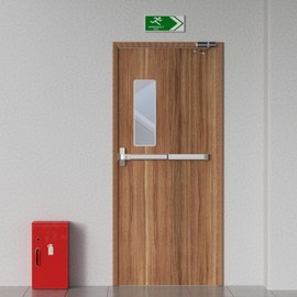 BEAMNOVA 2 Pack 27.5 Inch Door Push Bar Commercial Panic Exit Device Lock Gate Roller Strike Plate End Cap Metal Universal Emergency Hardware Parts, Metallic for 27.5 to 41 inches Wide Door