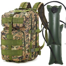 ATBP Military Town Rucksack Backpack, Large Capacity, For School, Men's, Mountain Climbing, Camping, Trekking, Travel, Unisex (Woodland Digital Camo), Woodland Digital Camo