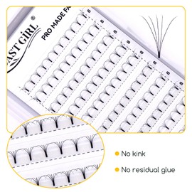 COAST GIRL Premade Fans Eyelash Extensions 3D 4D 5D 6D Short Stem Premade Volume Eyelash Extensions 0.07 Premade Lash Fans C D Curl 8-15mm Handmade Volume Lashes Very Suitable For Beginners And Professional Lash Artists (5D C Curl, 8-15mm Mix)