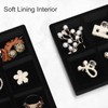 DesignSter Small Jewelry Tray-Ring Organizer 2PCS Premium Velvet Rings Earrings
