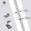 NKlaus Silver Anchor Chain, 925 Sterling Silver, Round Solid Necklace,