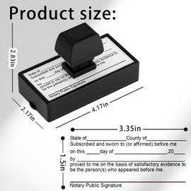 Notary Stamps,Notary Jurat Stamp,Notary Acknowledgement Stamp,Notary Supplies That are Easy to Store(2 Refill Ink Included) (Jurat-Black)