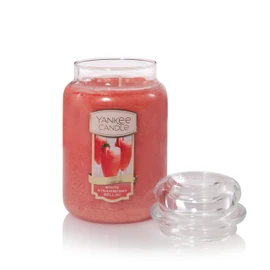 Yankee Candle White Strawberry Bellini Scented, Classic 22oz Large Jar Single Wick Candle, Over 110 Hours of Burn Time
