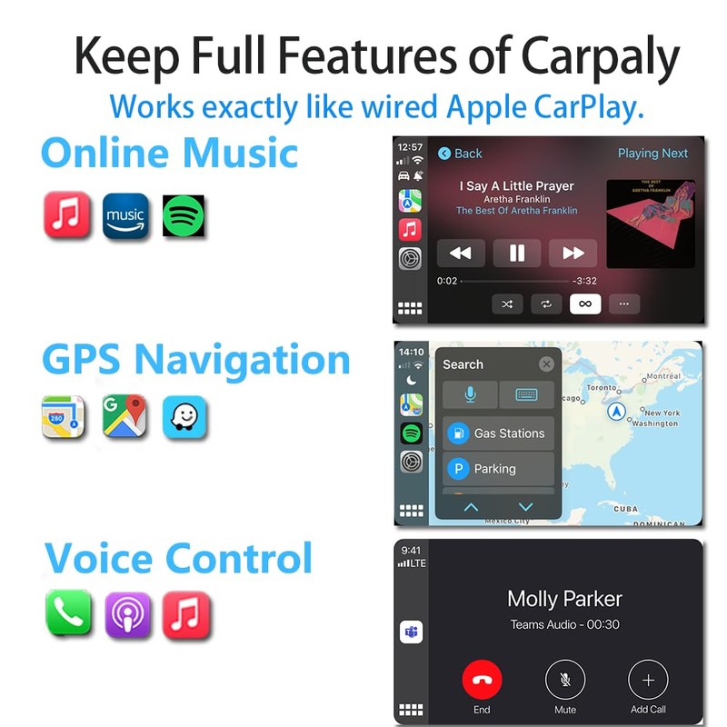 ONINCE CarPlay Wireless Adapter 4.0, Upgrade Wired CarPlay to Wireless,