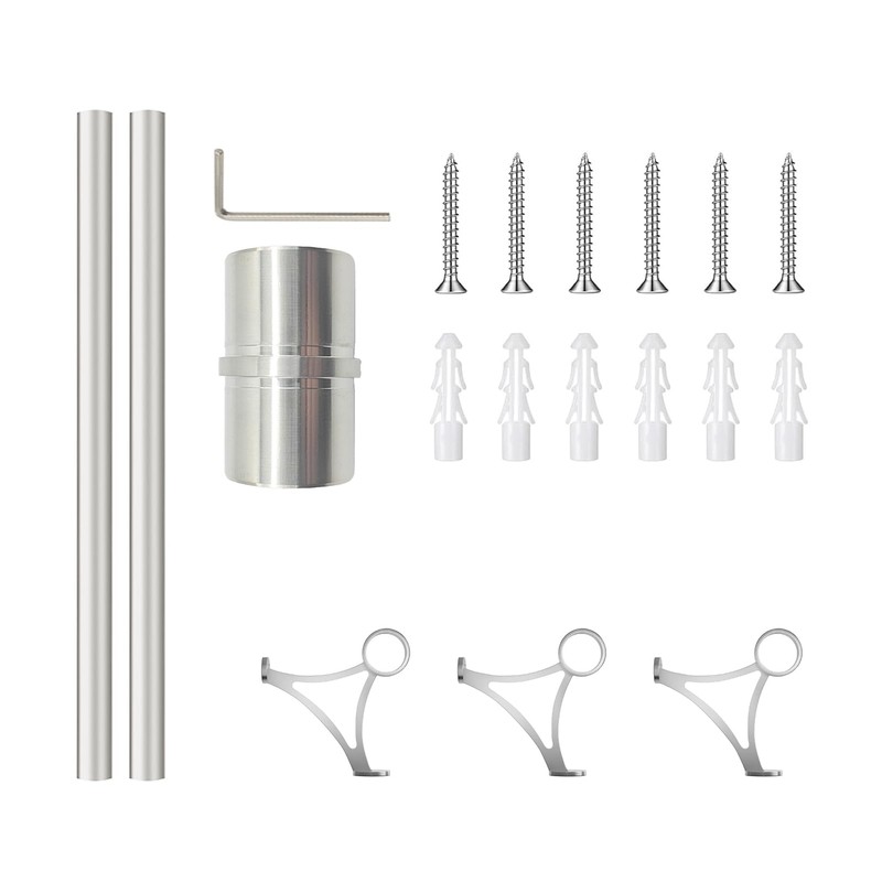 6ft Bar Foot Rail Kit for Kitchen Island Indoor Outdoor,
