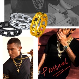 Small Teen Rings Stainless Steel Jewelry Simple Plain Flat Thick Cuban Link Chain Pinky Band Ring for Men Women Gift