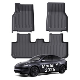 Wekar Floor Mats Fit for Model Y 2026-2025 Juniper 5-Seat - Custom Fit All Weather Front & Rear Row TPE Car Mats Floor Liners, 3-Piece (Not Fit 7-Seat)
