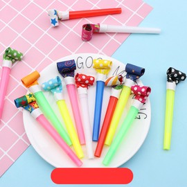 Doyime Cheer Whistles Blowback (Set of 20) Colorful Cute Kids Adults Toys Birthday New Year Event Party Decoration Props 11cm