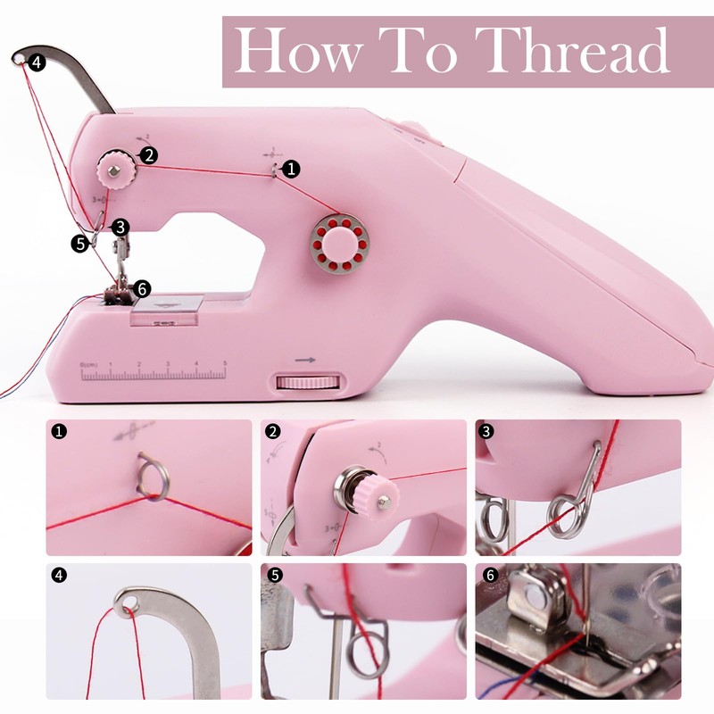 HKC Hand Sewing Machine, Portable Double Thread Electric Sewing Machine,