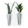 Crystal Wall Vase Hanging Flower-vase - Silver Crushed Diamond Mirrored