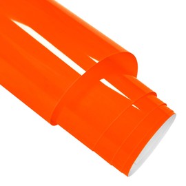 FORBELL Plotter Film Textile, 30.5 cm x 6.1 m Heat Transfer Vinyl Flex Film (Neon Orange-D, 6.1 m)