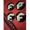 Forgiato center cap logo decal emblem sticker black with White