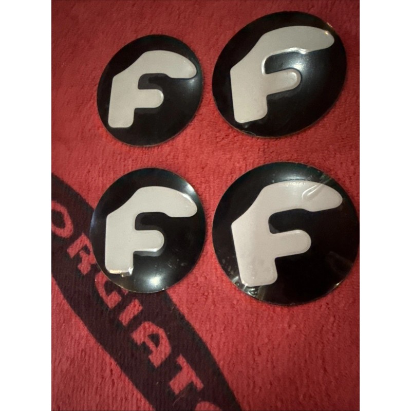 Forgiato center cap logo decal emblem sticker black with White