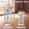 SuLiao Wood Hourglass 3 Minute, Blue Beech Stand Sand Timer