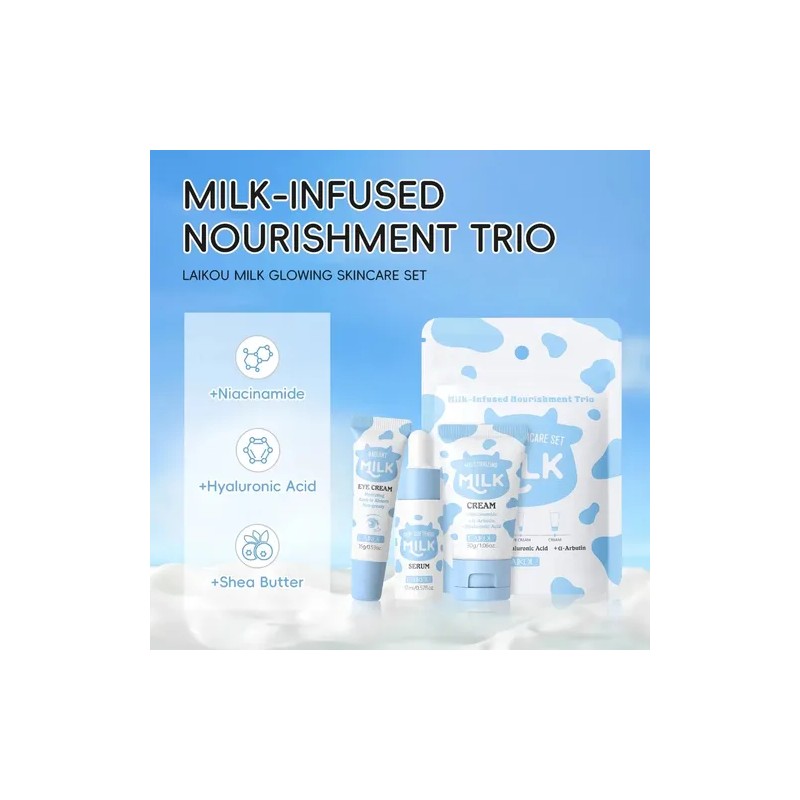Laikou Milk Skincare Set 5pcs Facial Skin Moisturizing