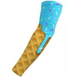 Power Energy Sports Sky Blue Ice Cream Cone Drip Sprinkles Football Baseball Compression Arm Sleeve - XL