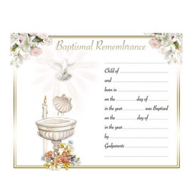 CBC Baptismal Remembrance Certificate - Baptism 5814