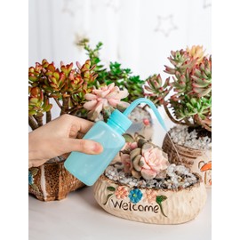 Melphoe Tattoo Wash Bottle 2Pcs 150ml Water Squirt Bottle Succulent Watering, Safety Rinse Bottle Watering Tools, Tattoo Supplies, Irrigation Squeeze Sprinkling Can Wash Plant Bottle (Blue)