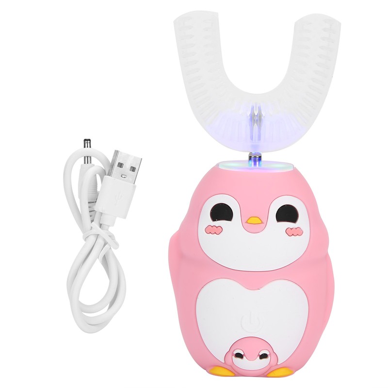 Child Automatic Toothbrush UShape Rechargeable Cartoon 3 Gears Kid Oral
