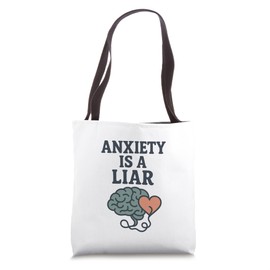 Anxiety is a Liar, Faith Based Health Encouragement Apparel Tote Bag