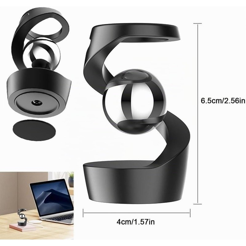 Kinetic desk toy that defies gravity, hanging gyroscope on the