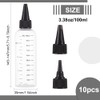 BENECREAT Transparent Plastic Squeeze Bottles, 100ml/3.4 oz, 10 Packs