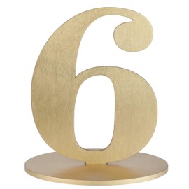 Gold Birthday Table Centre Number 6 (x1) REF/6184