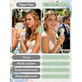 Beeplove 24pcs Colorful Mini Fans Bulk Wedding Favors for Guests
