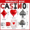 20 Pcs Casino Themed Party Balloons Playing Cards Foil Balloons