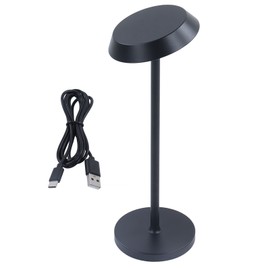 Table Lamp Modern Minimalist Style Eye Protection LED USB Rechargeable IP54 Ergonomic Reading Light for Living Room Black