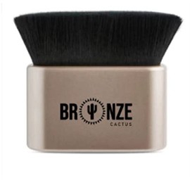 Bronze Cactus Flat Top Kabuki Makeup Blending Brush, Premium Quality Synthetic with Super Soft Bristles, Non-Absorbent Material, Multipurpose Cosmetic Makeup Brush, Self Tanning Applicator Brush