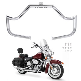 Aferrizu 1997-2008 Crash Bar Engine Guard for Harley Davidson Touring Street Glide Road King Electra Glide CVO and Trike Engine Support Bar Highway Bar Accessories (Chrome)