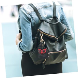 Gadpiparty Owl Earbud Bag Cartoon Pu Earphone Case Keychain for Earbuds and Items Cute Protective Storage Pouch for Travel and Daily Use