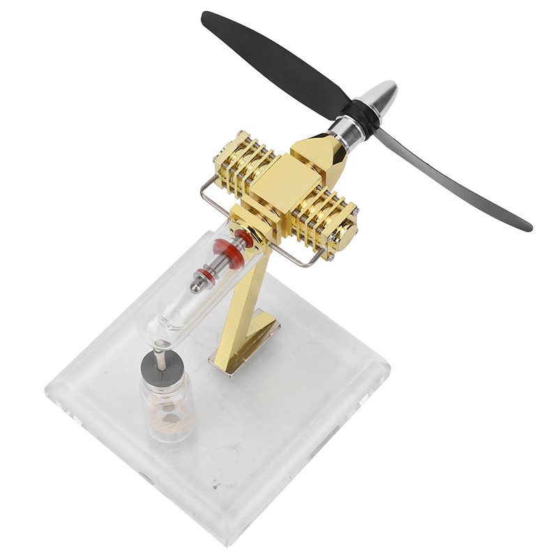 Hot Air Stirling Engine Model Aircraft Propeller Science Experiment Teaching