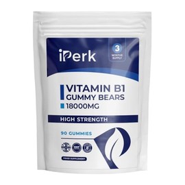 iperk Vitamin B1 Gummies - Delicious Support for Daily Energy 90 Gummies 3-Month Supply | Made in The UK