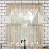 No. 918 Alison-Tr Floral Lace Sheer Rod Pocket Kitchen Curtain