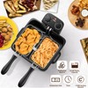 CHEFJOY Electric Deep Fryer with 3 Baskets, 5.3Qt Adjustable Temperature