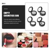 KALLORY Black Eyeshadow 4 Pieces Empty Makeup Box, Round Magnetic