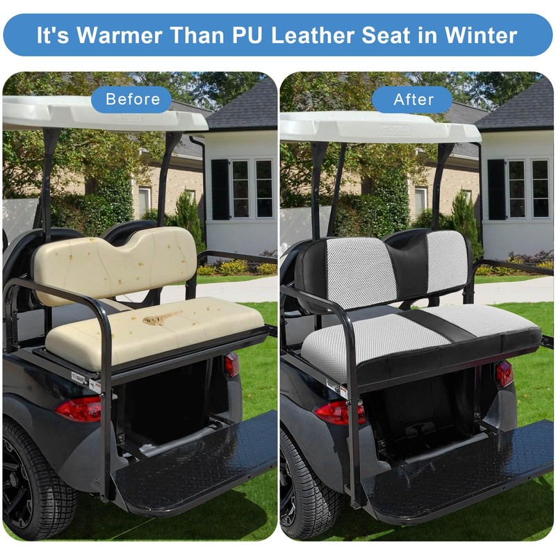 MOSNAI Golf Cart Rear Seat Covers for EZGO Club Car