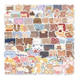 Osos Coreanos Cute Kawaii 50 Calcomanias Sticker Pvc Vs Agua